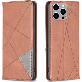 Mobigear Rhombus Slim Housse iPhone 15 Pro Max Etui - Marron