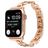 Mobigear Paris Bracelet Acier pour Apple Watch Fermeture boucle déployante - 49/46/45/44 mm - Rose doré