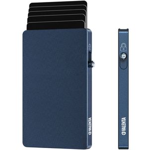 Valenta Cardprotector Porte-cartes Aluminium - 7 cartes - Compatible MagSafe - Bleu