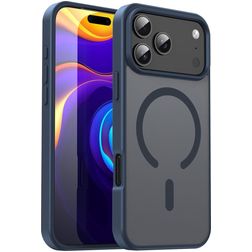 Mobigear Shockproof Coque iPhone 17 Pro Max MagSafe Coque arrière Rigide - Cyan Blue