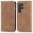 Mobigear Retro Slim Housse Samsung Galaxy S25 Ultra Etui Porte-Monnaie - Marron