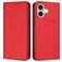 Mobigear Frosted Flip Housse iPhone 17 Etui Porte-Monnaie - Rouge