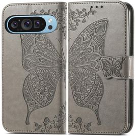 Mobigear Butterfly Housse Google Pixel 10 Pro XL Etui Porte-Monnaie - Gris