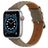 Mobigear Genova Bracelet Cuir Apple Watch Fermeture boucle ardillon - 49/46/45/44 mm - Gris