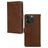 Mobilize Wallet Housse iPhone 15 Pro Etui en Cuir Véritable Porte-Monnaie - Marron