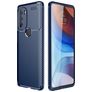 Mobigear Racing Coque Motorola Moto G71 5G Coque arrière en TPU Souple - Bleu