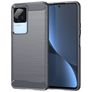 Mobigear Brushed Slim Coque POCO F4 Coque arrière en TPU Souple - Gris