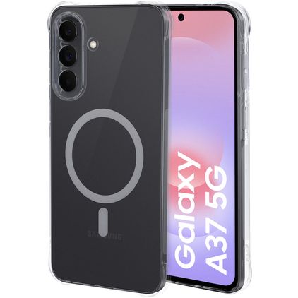 Mobiparts Classic Coque Transparente Samsung Galaxy A37 MagSafe Coque arrière en TPU Souple - Transparent