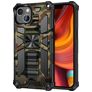 Mobigear Armor Stand Coque iPhone 13 Coque arrière Rigide Anti-Chocs avec Support Amovible - Vert