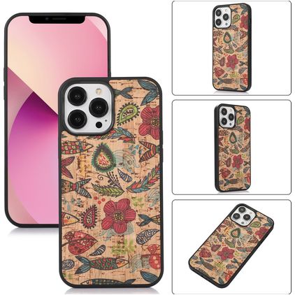 Mobigear Cork Coque iPhone 14 Coque arrière en TPU Souple - Model 2
