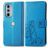 Mobigear Clover Motorola Edge 30 Pro Étui Portefeuille - Bleu
