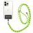 Mobigear Lanyard - Cordon de téléphone universel ajustable - Noir / Vert