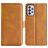 Mobigear Slim Magnet Housse Samsung Galaxy A73 Etui Porte-Monnaie - Cognac