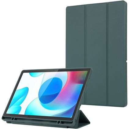 Mobigear Tri-Fold Gel Samsung Galaxy Tab A9 Plus (2023) TPU / Similicuir Étui + Porte-stylet - Vert