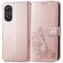 Mobigear Clover Housse OPPO Reno 8T 4G Etui Porte-Monnaie - Rose doré