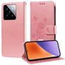 Mobigear Flowers Housse Xiaomi 15 Etui Porte-Monnaie - Rose doré