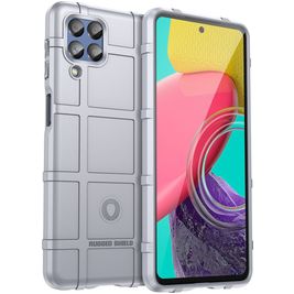 Mobigear Rugged Shield Coque Samsung Galaxy M53 Coque arrière en TPU Souple Anti-Chocs - Gris