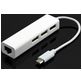 Mobigear - Hub USB-C vers Ethernet / USB-A - Blanc