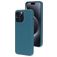 Mobiparts Coque iPhone 15 Pro Max Coque arrière en Silicone - Blueberry Blue