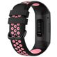 Mobigear Sport Plus Buckle Bracelet Silicone Fitbit Charge 4 Fermeture boucle ardillon - Noir / Rose