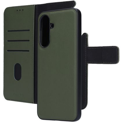 Mobiparts Samsung Galaxy A36 Coque Cuir véritable Étui 2en1 avec coque amovible Portefeuille - Vert