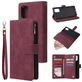 Mobigear Zipper Housse Samsung Galaxy A71 Etui Porte-Monnaie - Rouge