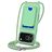 Mobigear Lanyard Card iPhone 17 Pro Max Coque avec cordon en Silicone et Porte-Cartes - Vert