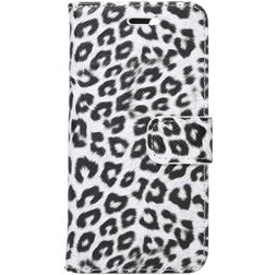 Mobigear Leopard Housse iPhone SE (2022) Etui Porte-Monnaie - Blanc