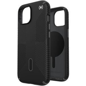 Speck Presidio2 Grip Coque iPhone 15 MagSafe Coque arrière Rigide Anti-Chocs - Noir