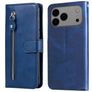 Mobigear Zipper Housse iPhone 17 Pro Max Etui Porte-Monnaie - Bleu