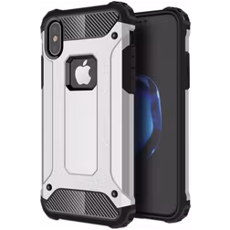 Mobigear Outdoor Coque iPhone X Coque arrière Rigide Anti-Chocs - Argent
