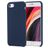 Mobigear Rubber Touch Coque iPhone SE (2022) Coque arrière en Silicone - Dark Blue