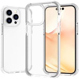 Mobigear Full Bumper Coque iPhone 14 Pro Coque arrière Rigide Anti-Chocs - Blanc
