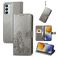 Mobigear Clover Housse Samsung Galaxy M23 Etui Porte-Monnaie - Gris