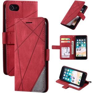 Mobigear Rhombus Housse iPhone SE (2022) Etui Porte-Monnaie - Rouge