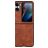 Mobigear Excellent OPPO Find N2 Flip Plastique rigide Coque arrière - Marron