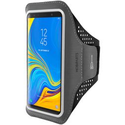 Mobiparts Comfort Fit Brassard Téléphone Samsung Galaxy A7 (2018) Brassard Coque de Sport en Neoprène - Noir