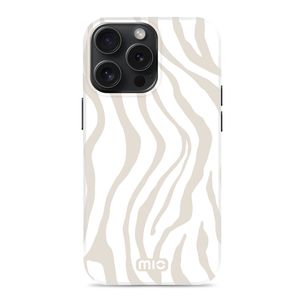 MIO Coque iPhone 15 Pro MagSafe Coque arrière Rigide - Sandy Zebra