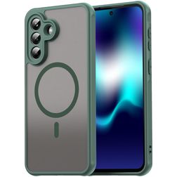 Mobigear Shockproof Coque Samsung Galaxy A37 MagSafe Coque arrière Rigide - Vert