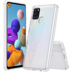 Mobigear Crystal Transparent Samsung Galaxy A21s Plastique rigide Coque arrière - Transparent