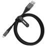 Otterbox Nylon Braided - Câble USB-A vers Apple Lightning MFI 1 mètre - Noir
