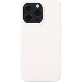Mobigear Rubber Touch Coque iPhone 14 Pro Max Coque arrière en Silicone - Blanc
