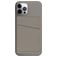 Nudient Magnet Thin Porte-cartes Cuir - 3 cartes - Compatible MagSafe - Clay Beige
