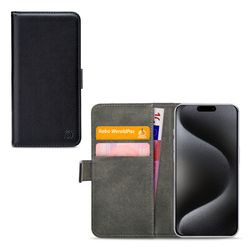 Mobilize Classic Gelly Wallet Housse iPhone 15 Pro Etui Porte-Monnaie - Noir