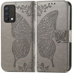 Mobigear Butterfly Housse Realme GT Master Edition Etui Porte-Monnaie - Gris