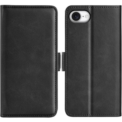 Mobigear Slim Magnet Housse iPhone 16e Etui Porte-Monnaie - Noir