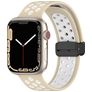 Mobigear Sport Plus Mag Bracelet Silicone Apple Watch Fermeture magnétique - 49/46/45/44 mm - Blanc / Beige