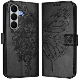 Mobigear Butterfly Housse Samsung Galaxy A27 Etui Porte-Monnaie - Noir