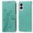 Mobigear Flowers Samsung Galaxy S25 Edge Étui Portefeuille - Vert