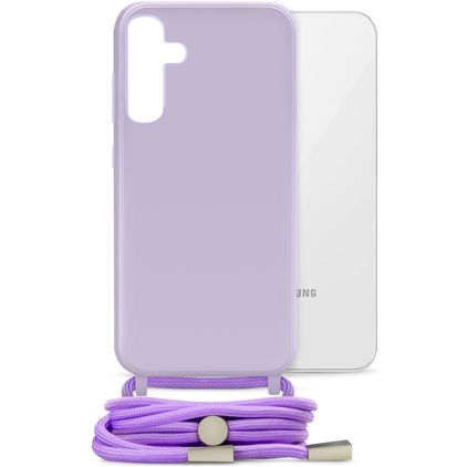 Mobilize Lanyard Gelly Samsung Galaxy S24 Plus TPU souple Coque avec cordon - Pastel Purple